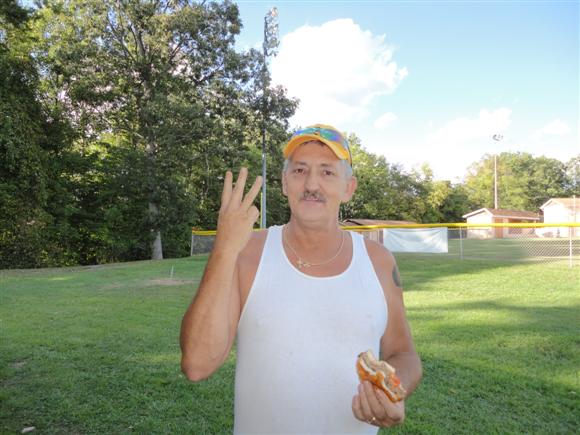 Dave and Kasey (not pictured) won 3rd Place in the Horseshoe Tournament